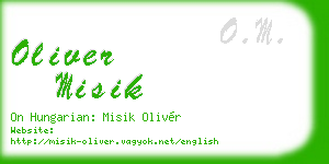 oliver misik business card