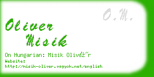 oliver misik business card